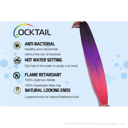 Best Quality Pre Stretched Braiding Hair Ombre Color Braids
